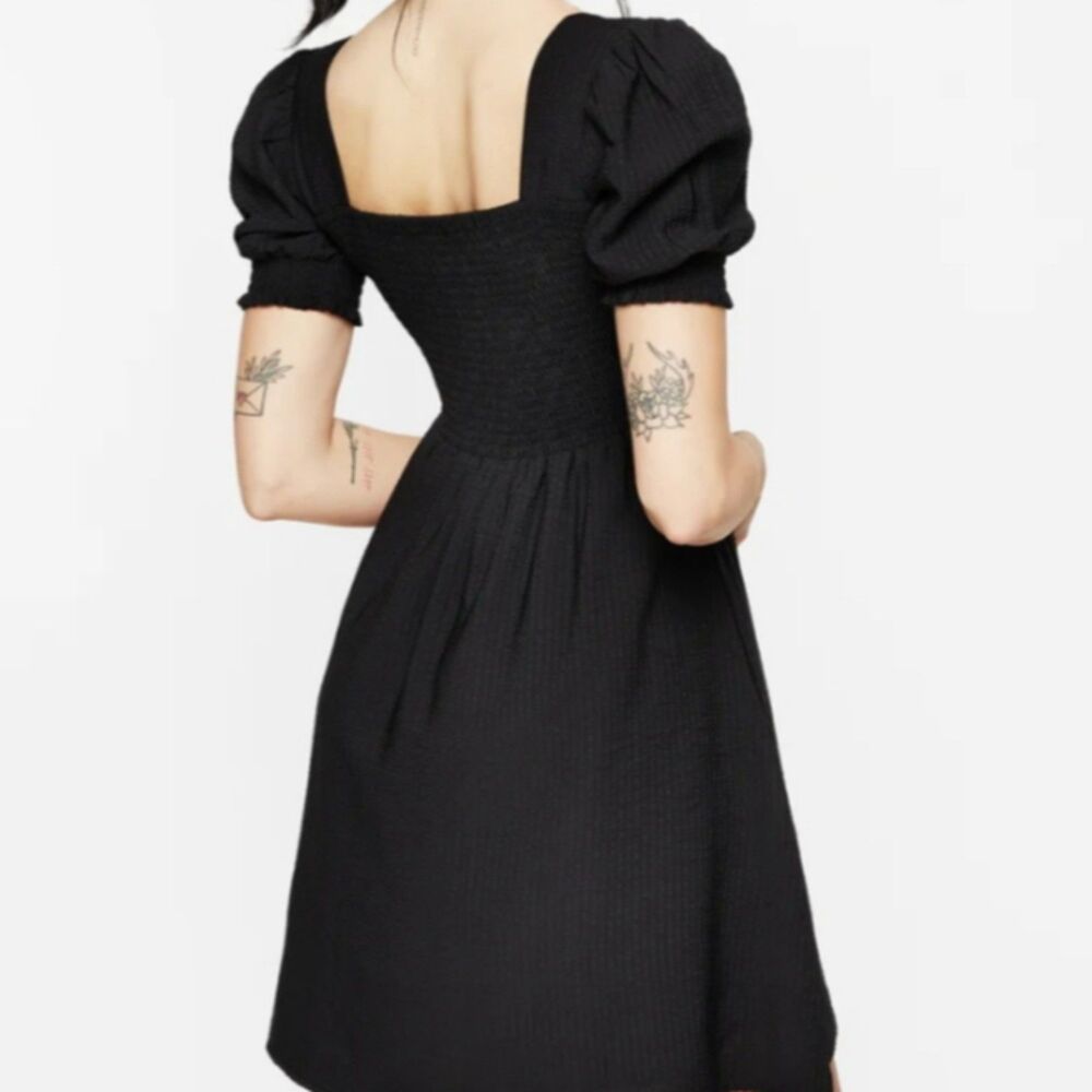 NWT Disturbia Morna Puff Sleeve Mini Dress Black Size 16 - Picture 2 of 8